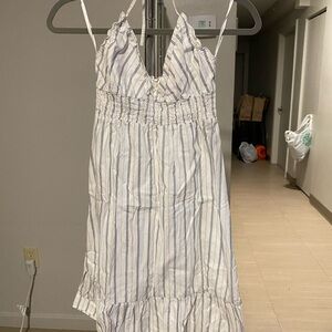 H&M L.O.G.G. White and Blue Striped Garment